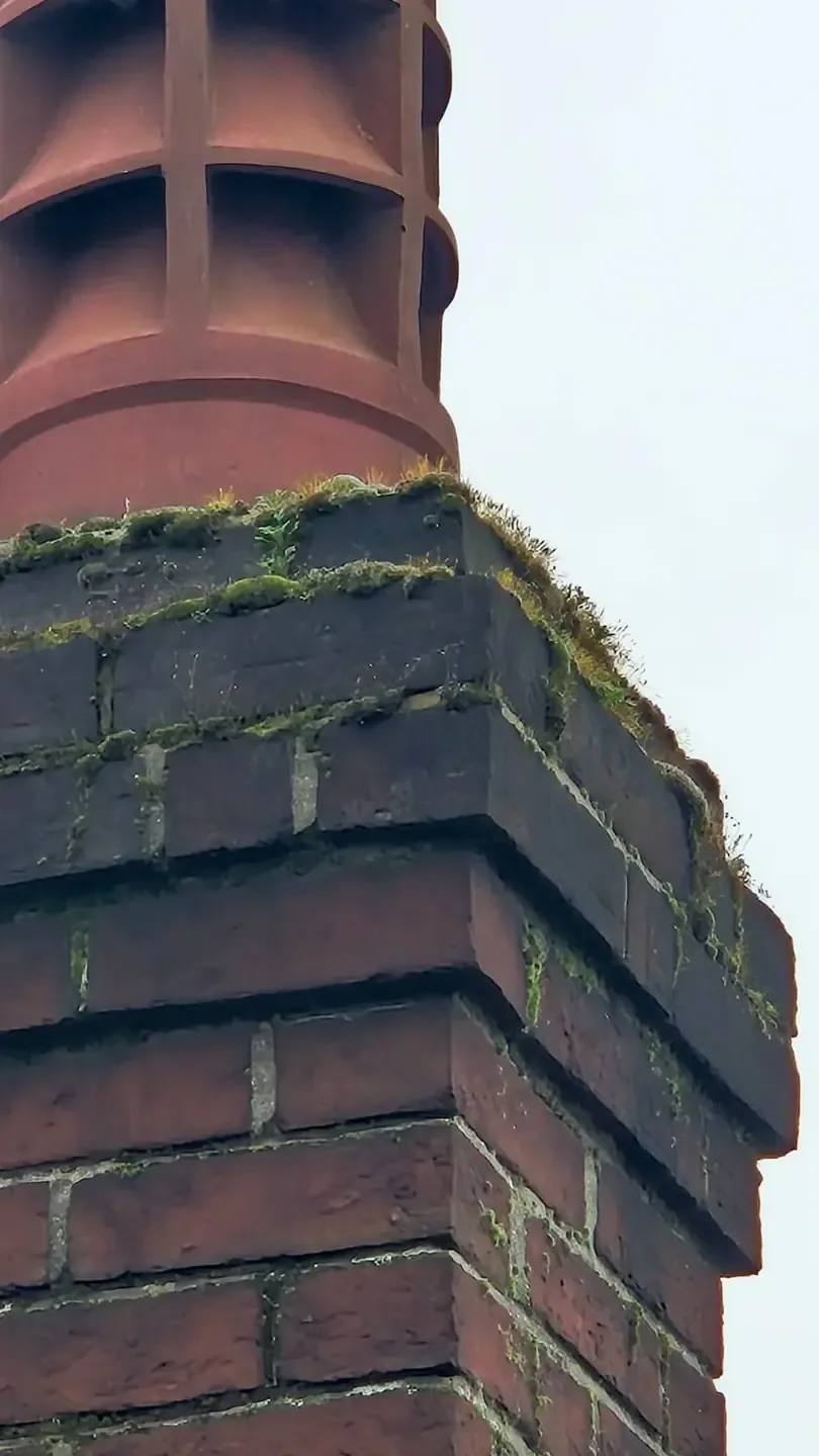Chimney stack during repointing