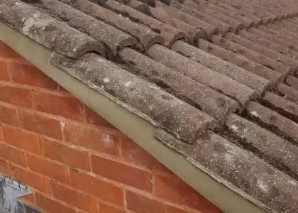 Eaves and verge detail at the gutter line